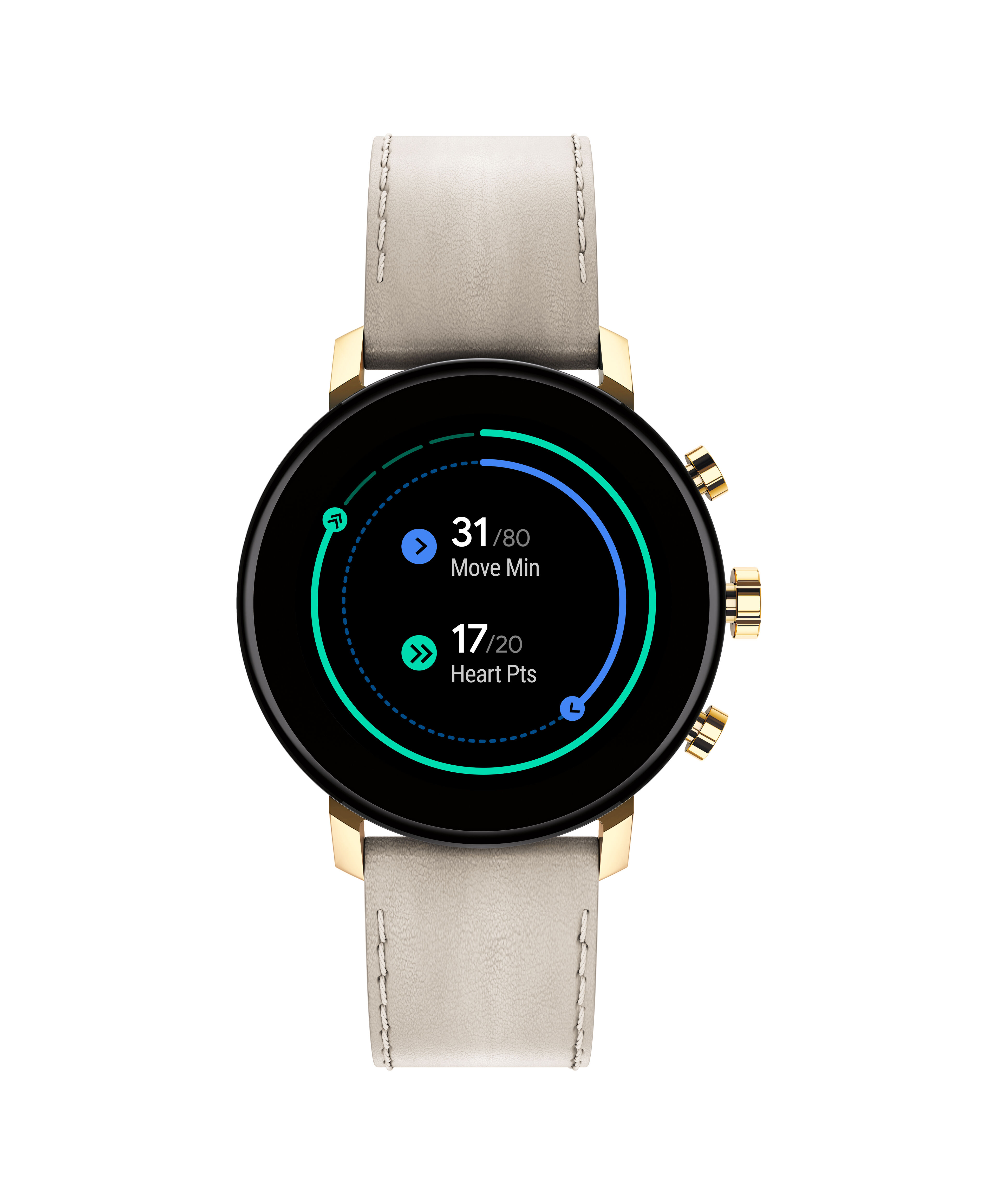 Movado Movado Connect 2.0 pale gold smart watch with grey