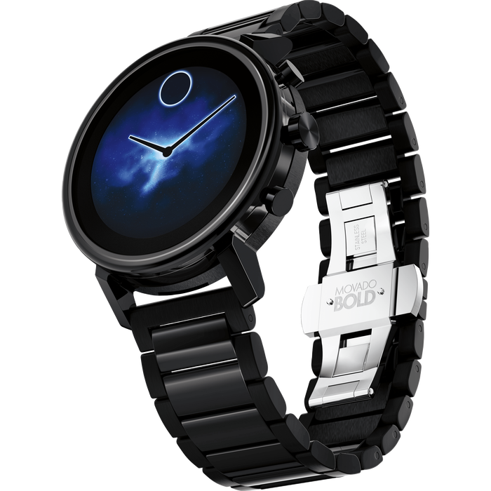 Movado Movado Connect 2.0 black PVD smart watch with black bracelet