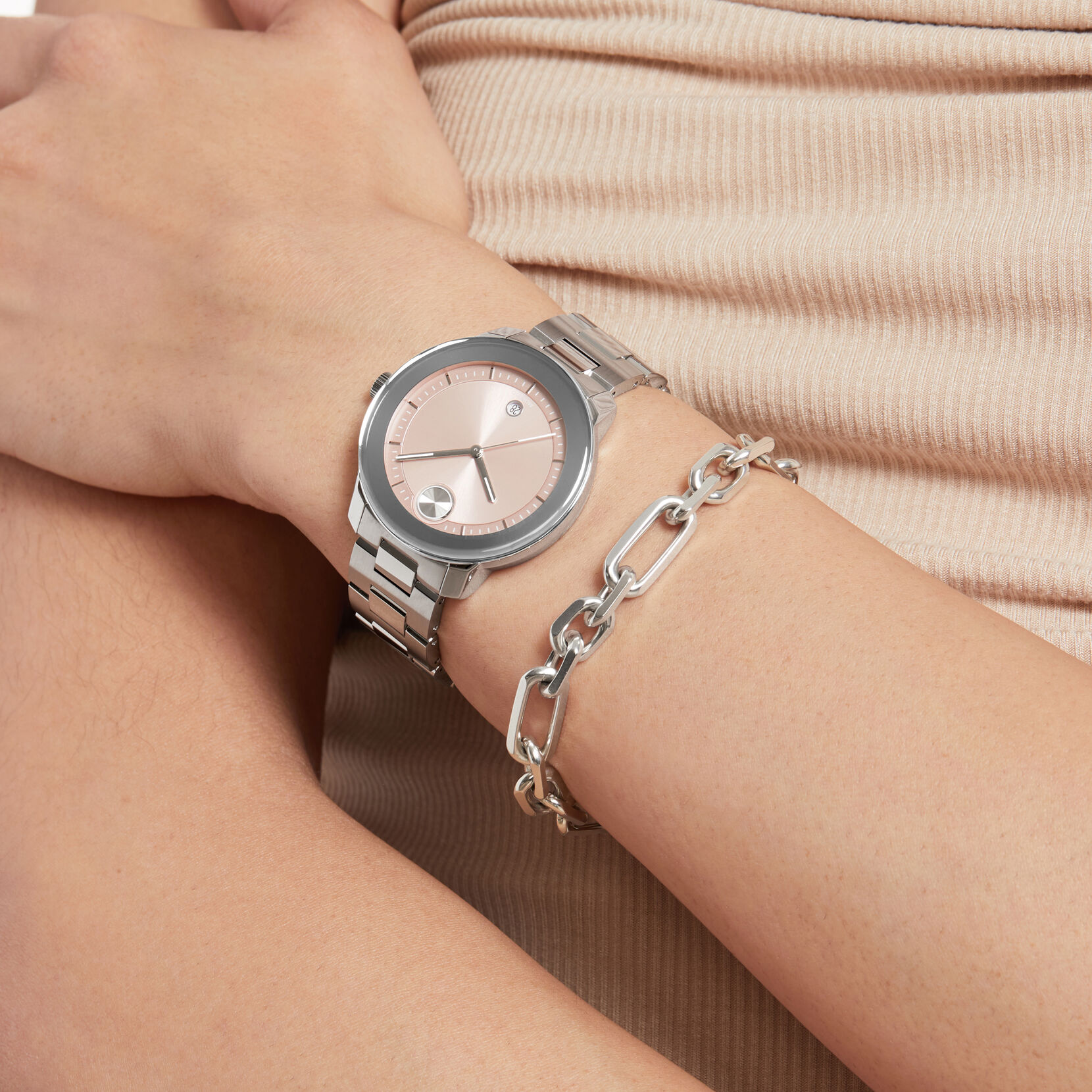 Movado Faceted Chain Bracelet