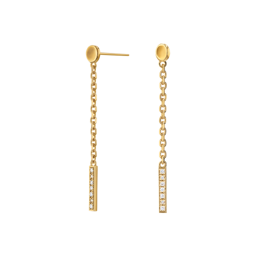 Diamond Bar Drop Women's Earrings