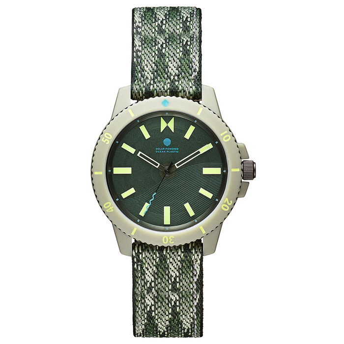 Atlantic Green Solar Unisex Watch, 38mm