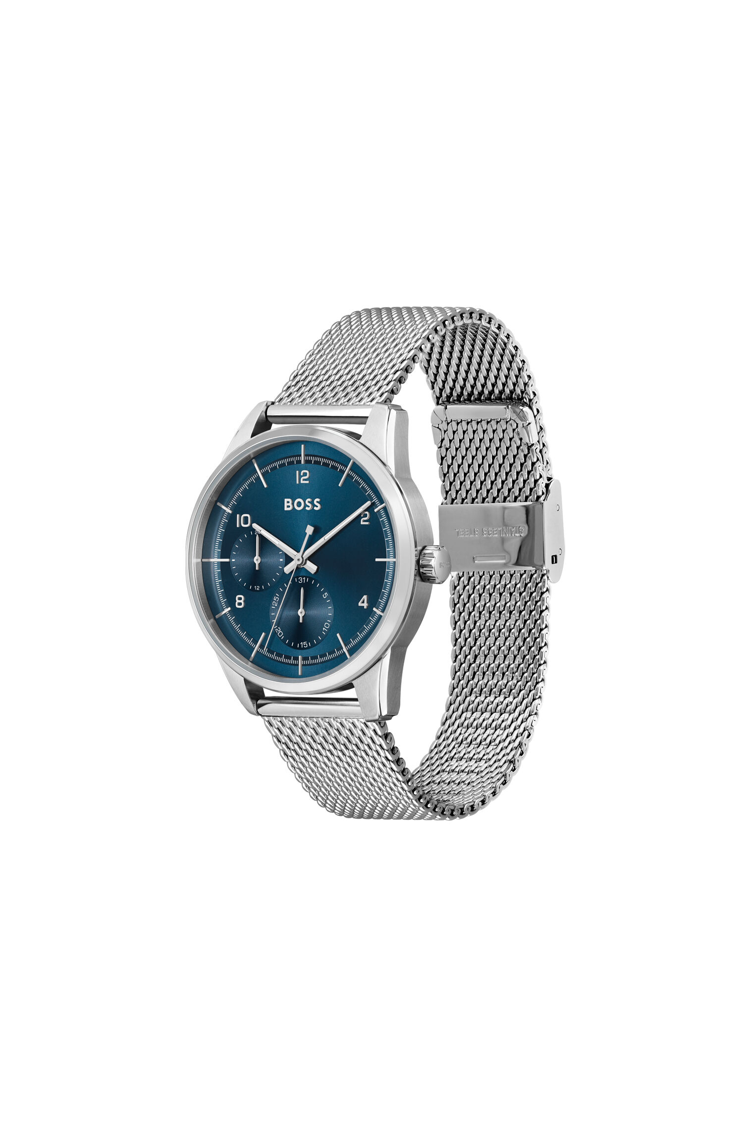 Hugo boss mens watch silver clearance