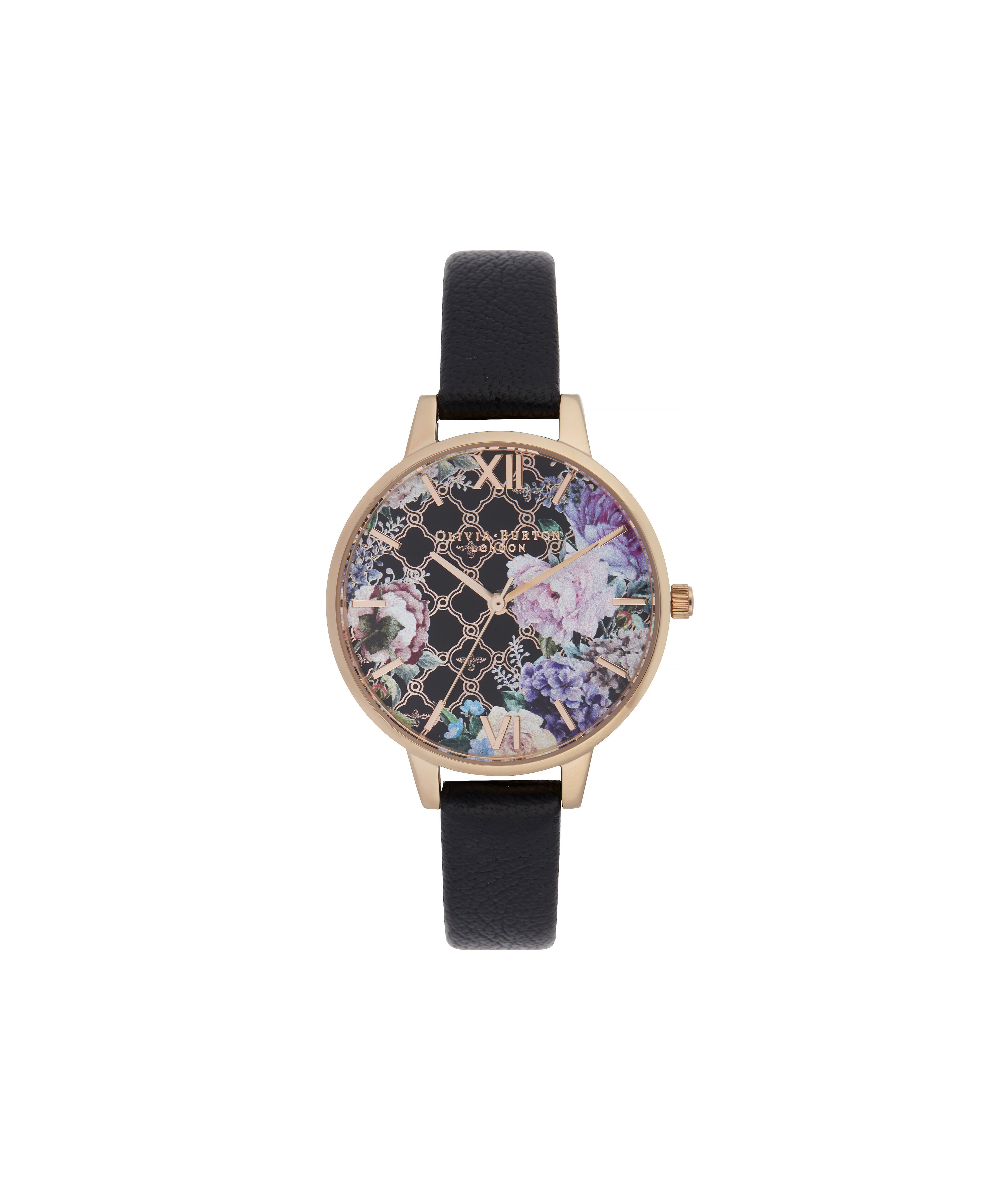 Olivia Burton Glasshouse Demi Dial Watch Black