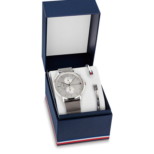 TOMMY HILFIGER WOMEN'S WATCH AND BRACELET GIFT SET, 40MM