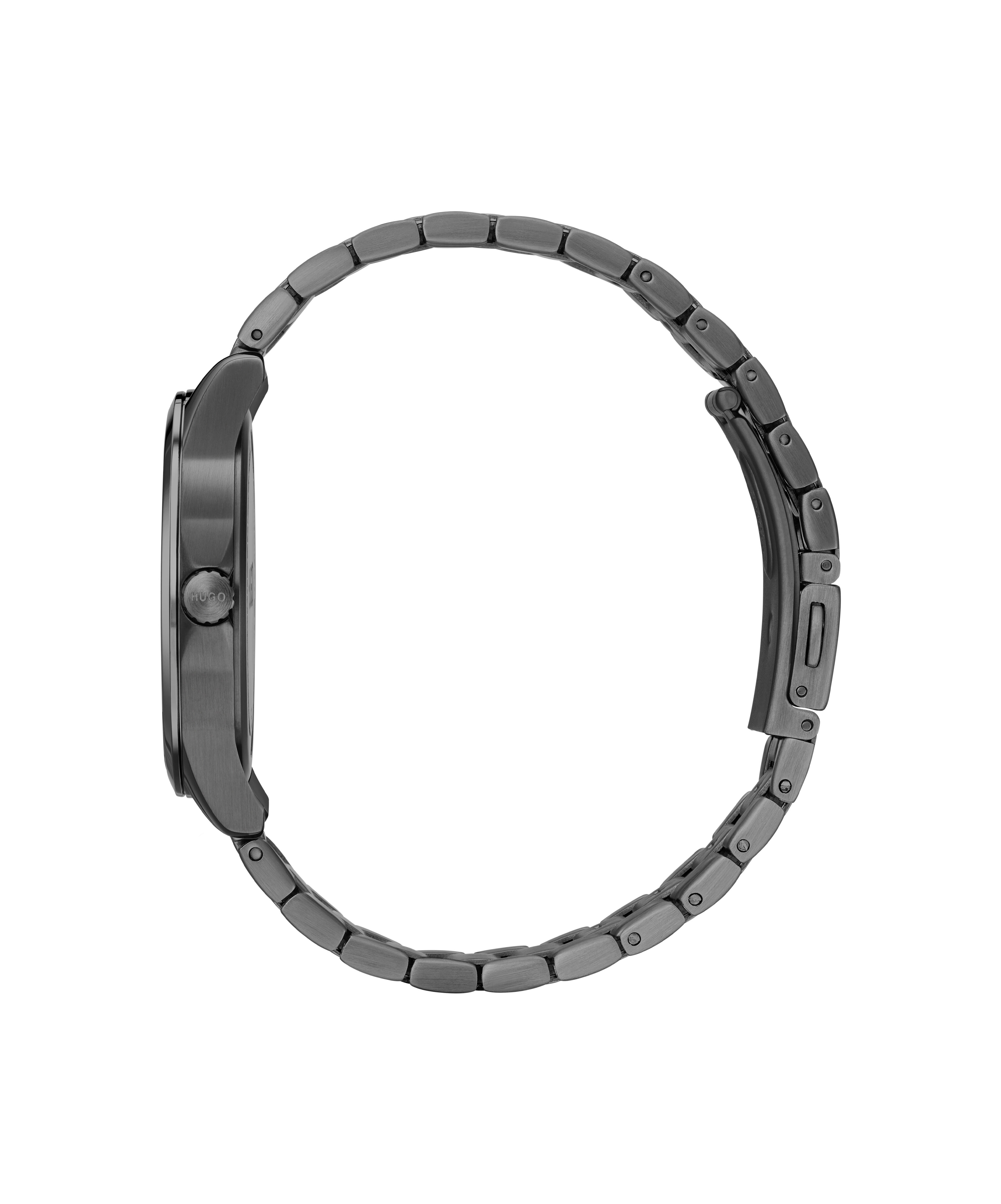 Hugo Boss Movado Company Store Fearless grey plated stainless