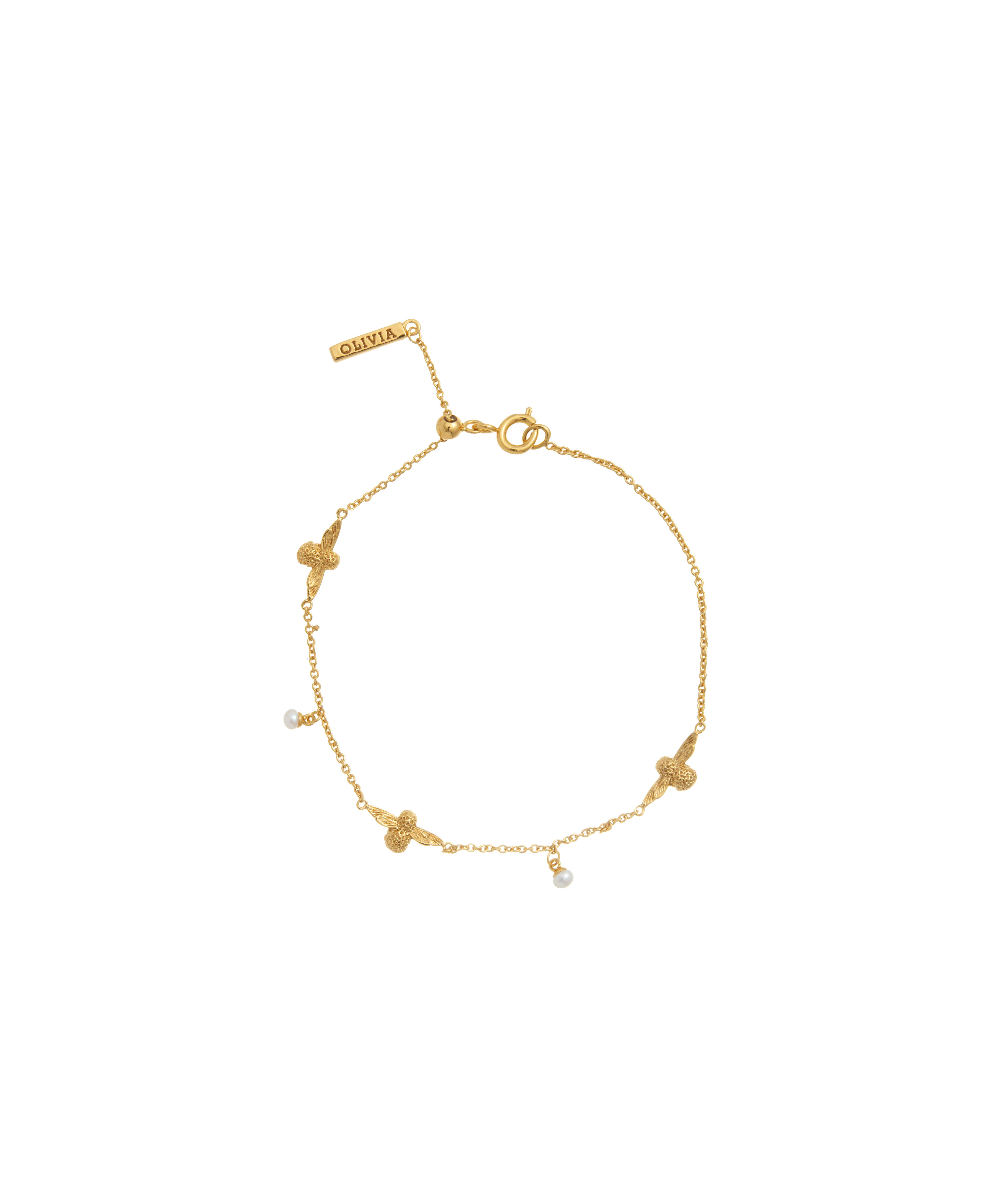 Olivia burton pearl shop bee bracelet