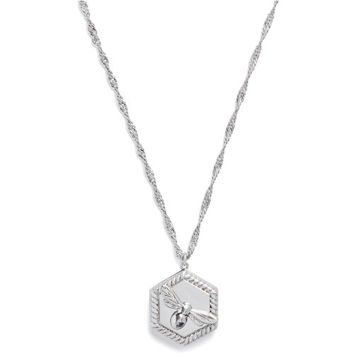 Lucky Bee Silver Locket Necklace