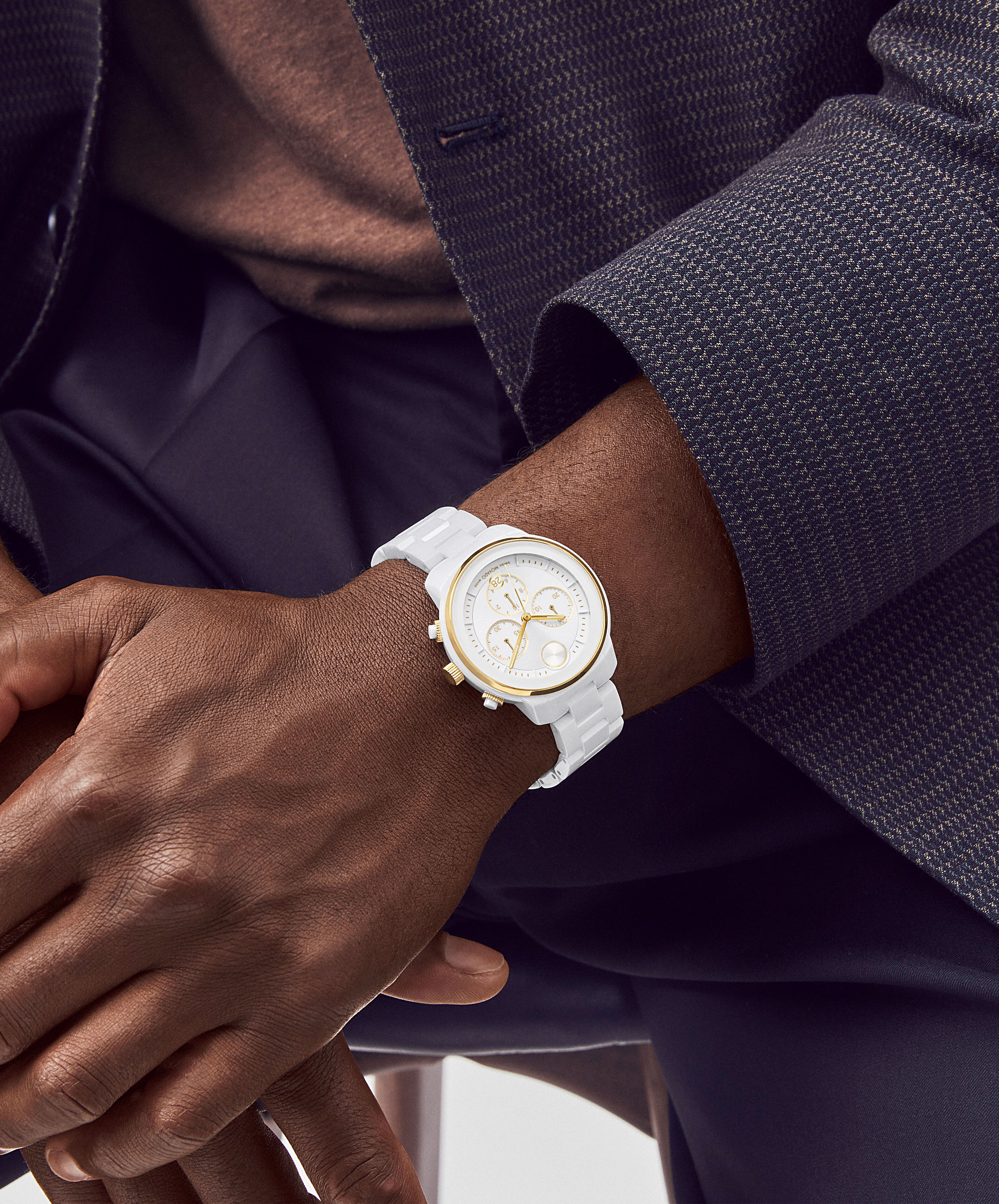 mymtk☺︎ Movado | Trend Sport watch with white bracelet and dial