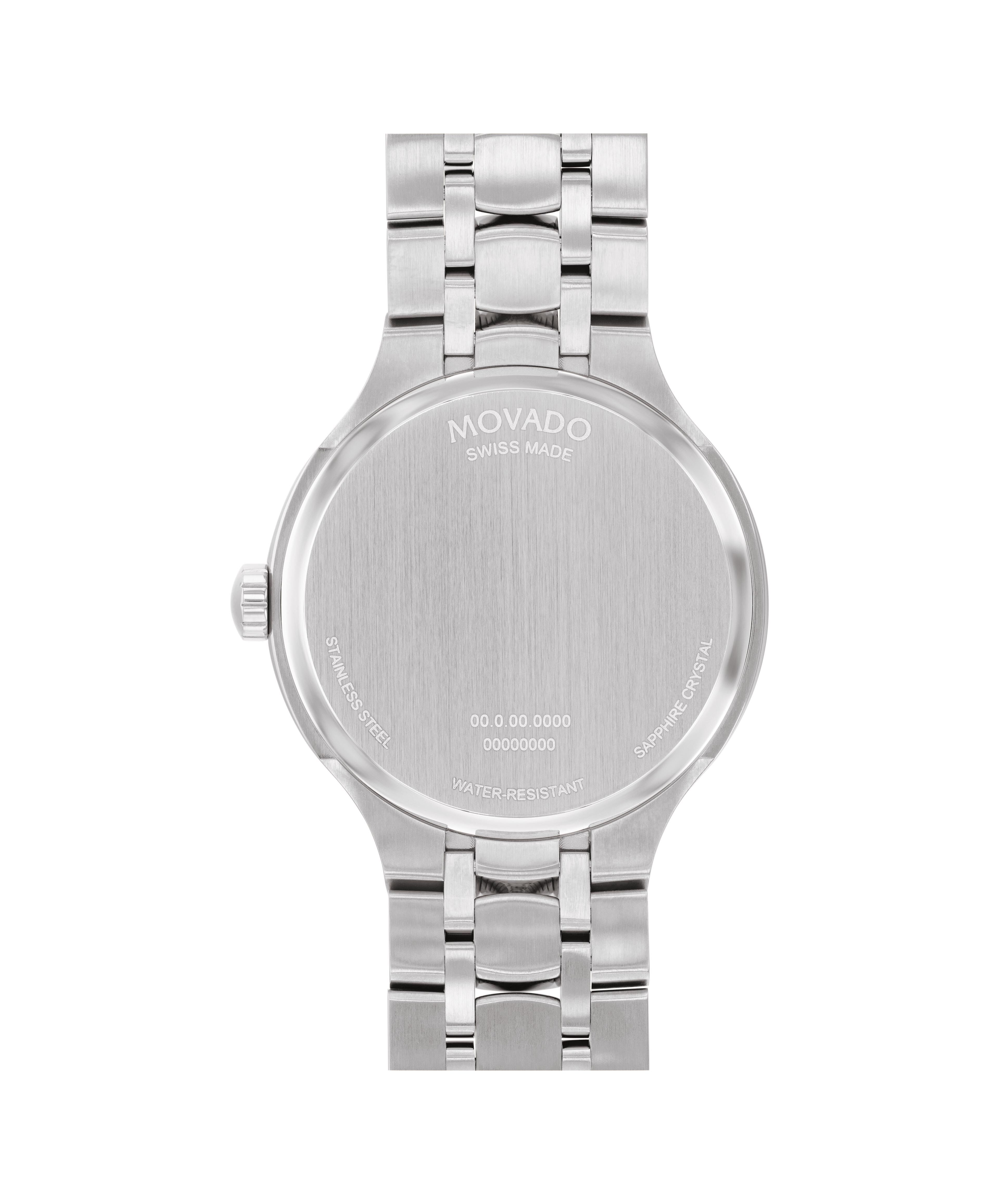 Movado all steel best sale quartz water resistant