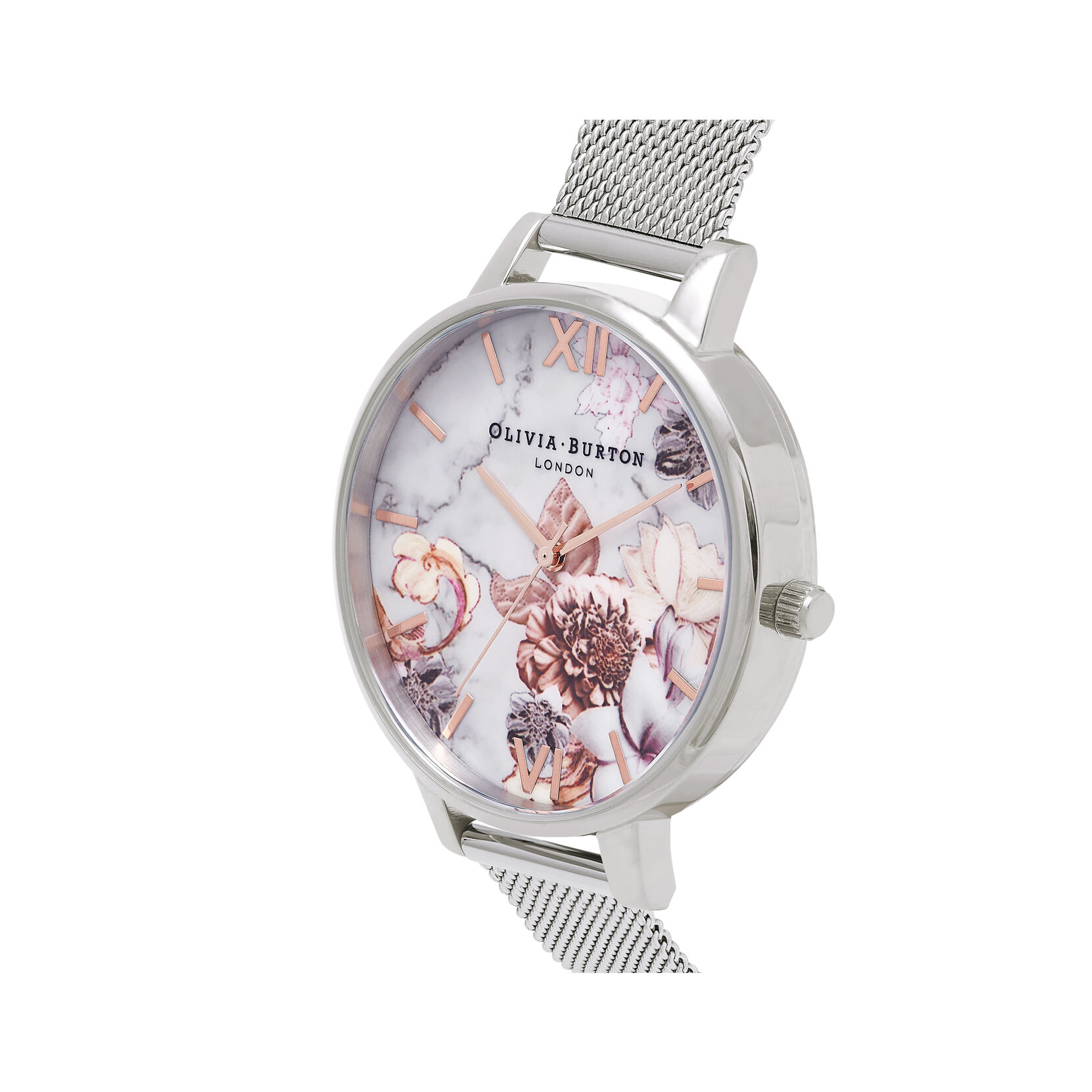 Marble Floral Women's Watch, 38mm