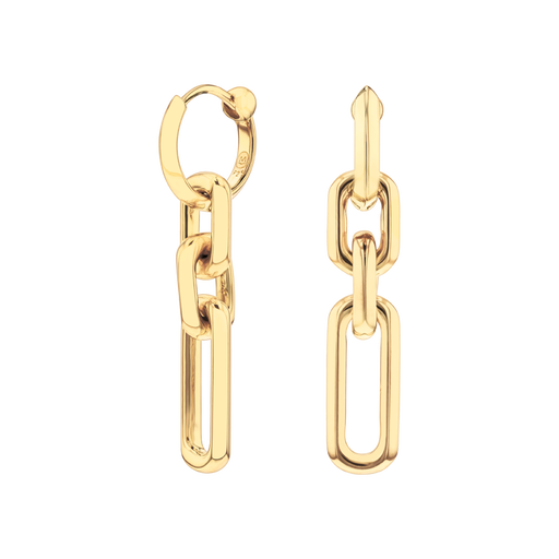 Faceted Chain Huggie Women's Earrings