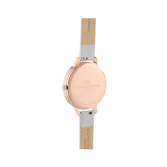 Olivia Burton Bunny Demi Vegan Grey & Rose Gold Watch
