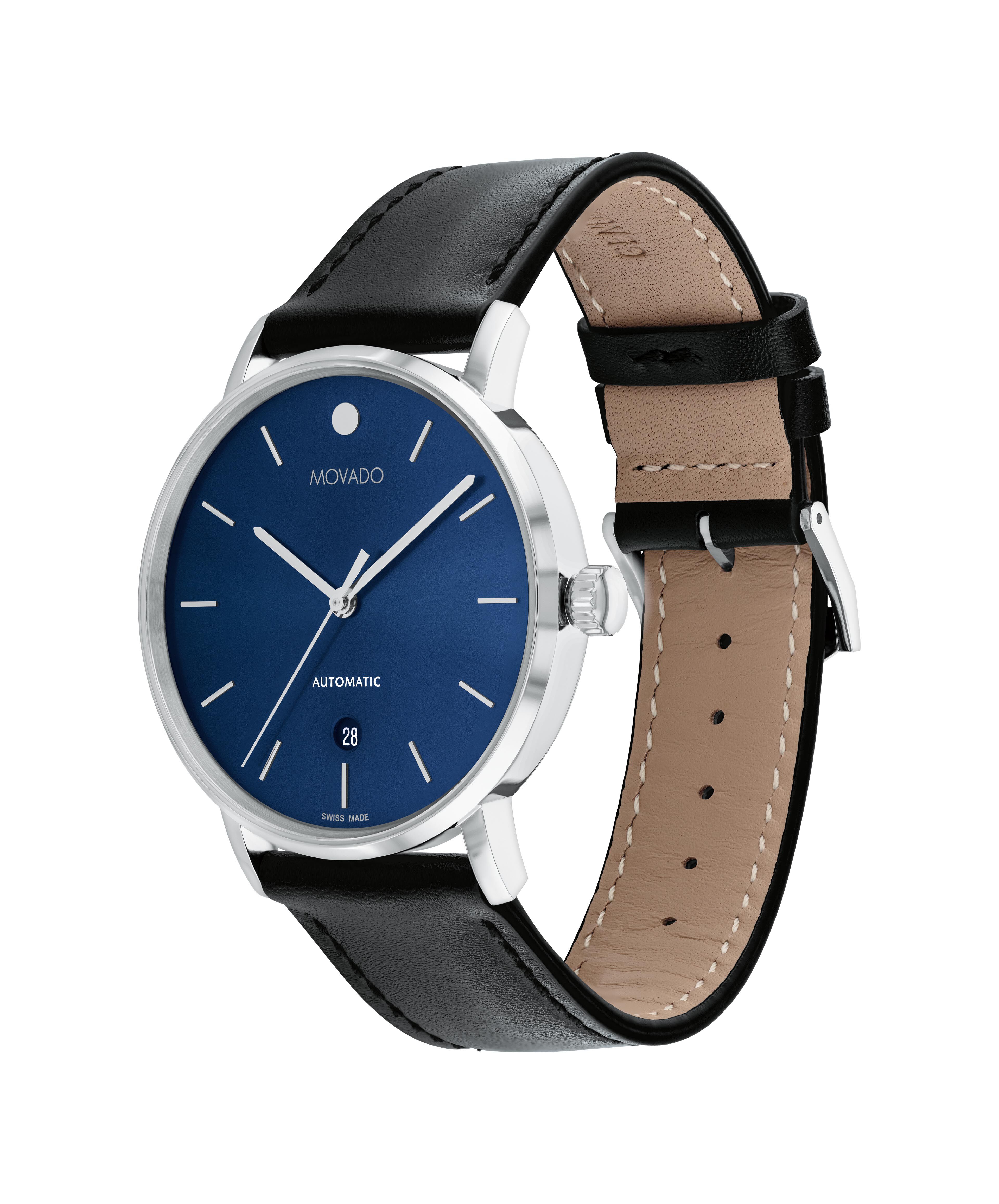 Movado dinged men s rectangular watch