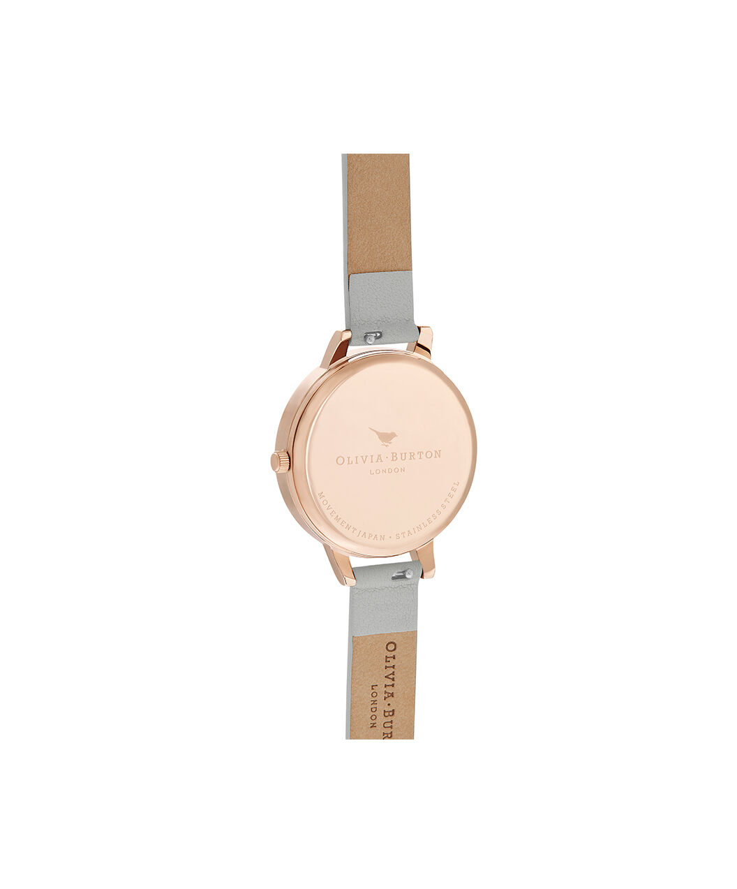Ladies Artisan Grey Pale Rose Gold Olivia Burton London