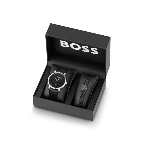 Confidence Men's Watch & Bracelet Gift Set, 42mm