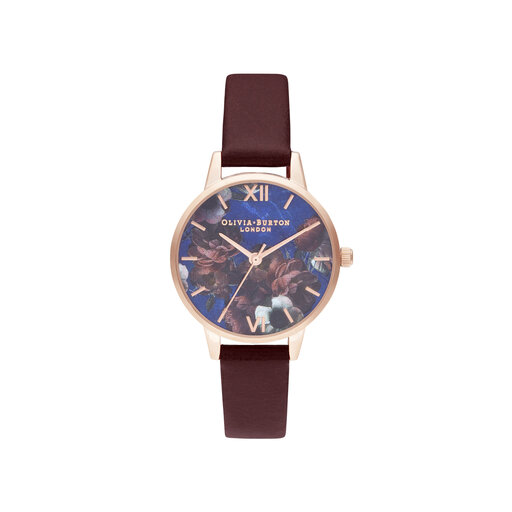 Olivia Burton Lapis Lazuli and Burgundy Women's Watch, 30mm