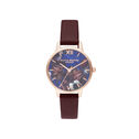 Lapis Lazuli and Burgundy Women's Watch, 30mm