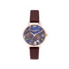 Lapis Lazuli and Burgundy Women's Watch, 30mm
