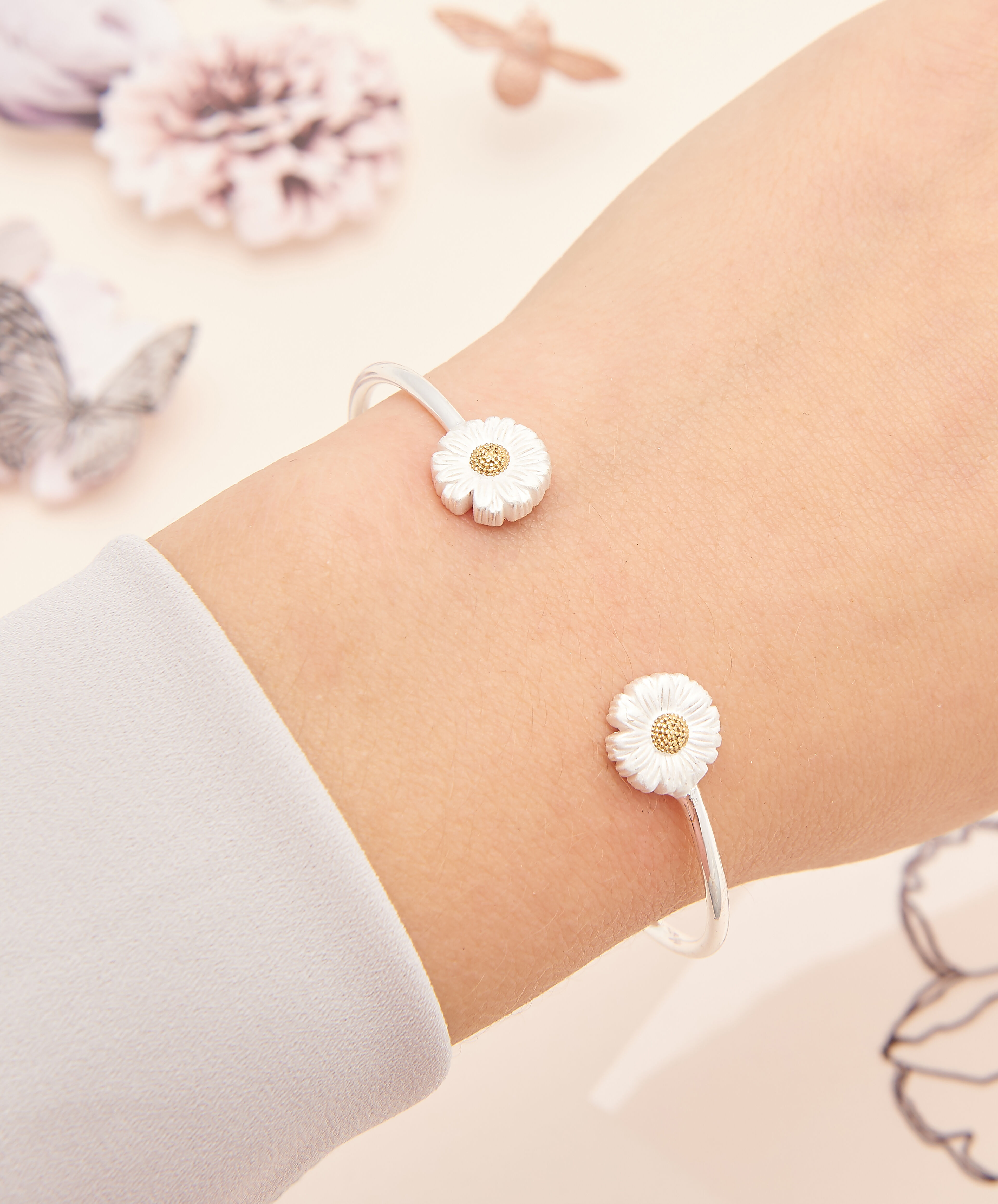 Olivia Burton Movado Company Store Daisy Open Ended Bangle