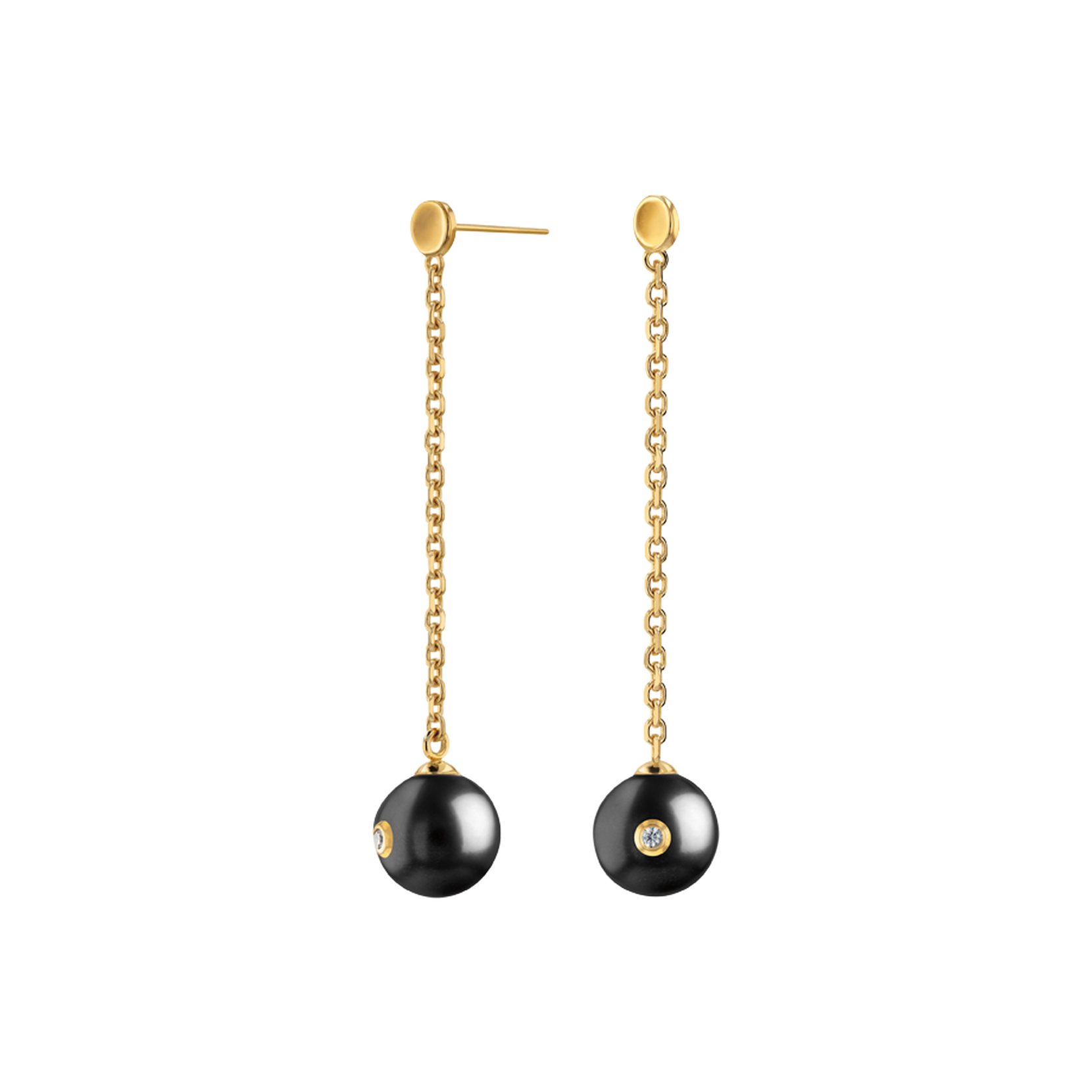 Pearl With Diamond Accent Drop Women's Earrings