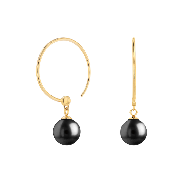 Movado Pearl Hoop Earrings