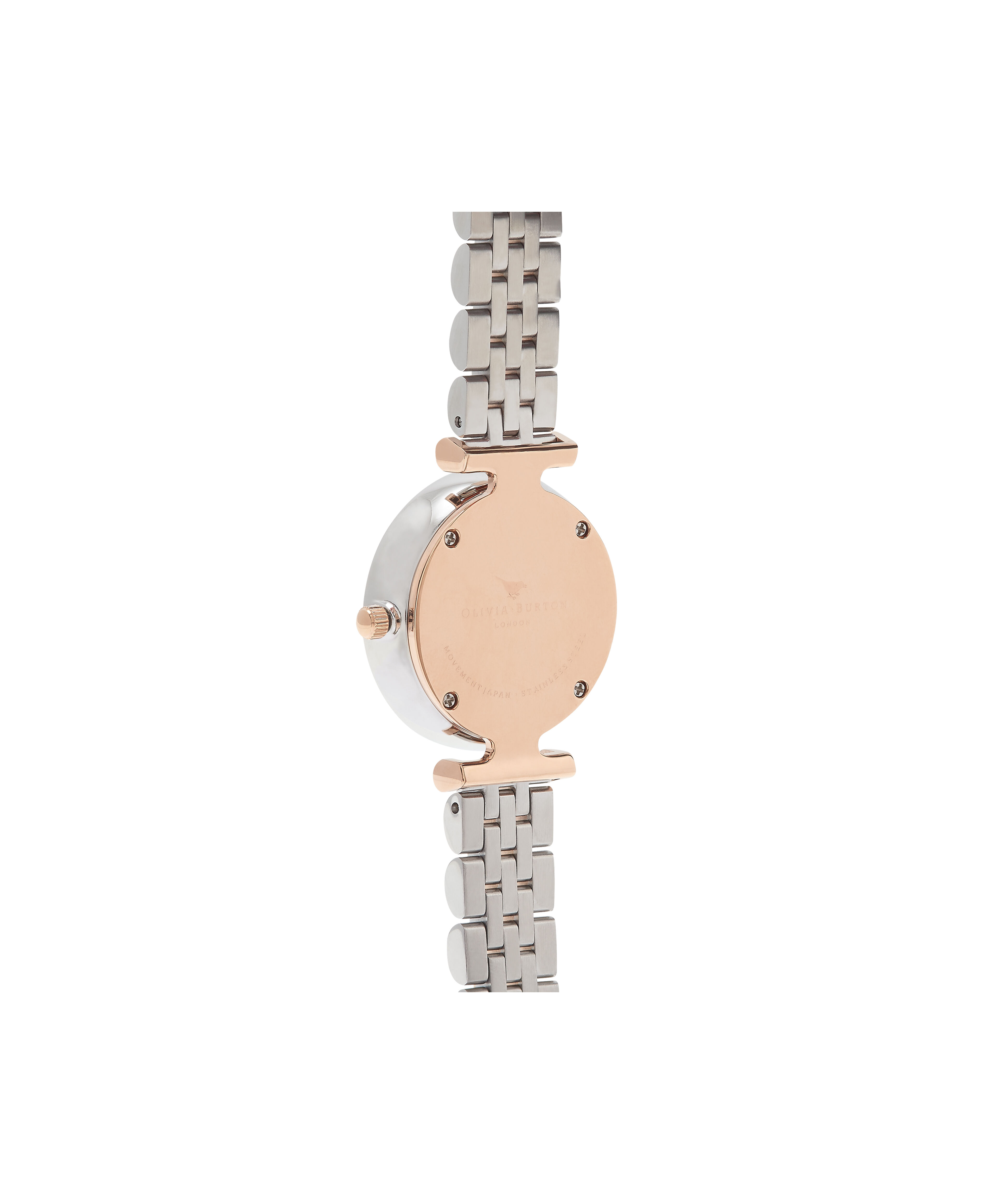 Ladies T Bar Bracelet Silver Rose Gold Watch Olivia Burton London