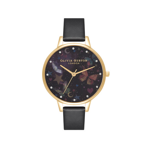 Gold & Black Women's Watch, 34mm