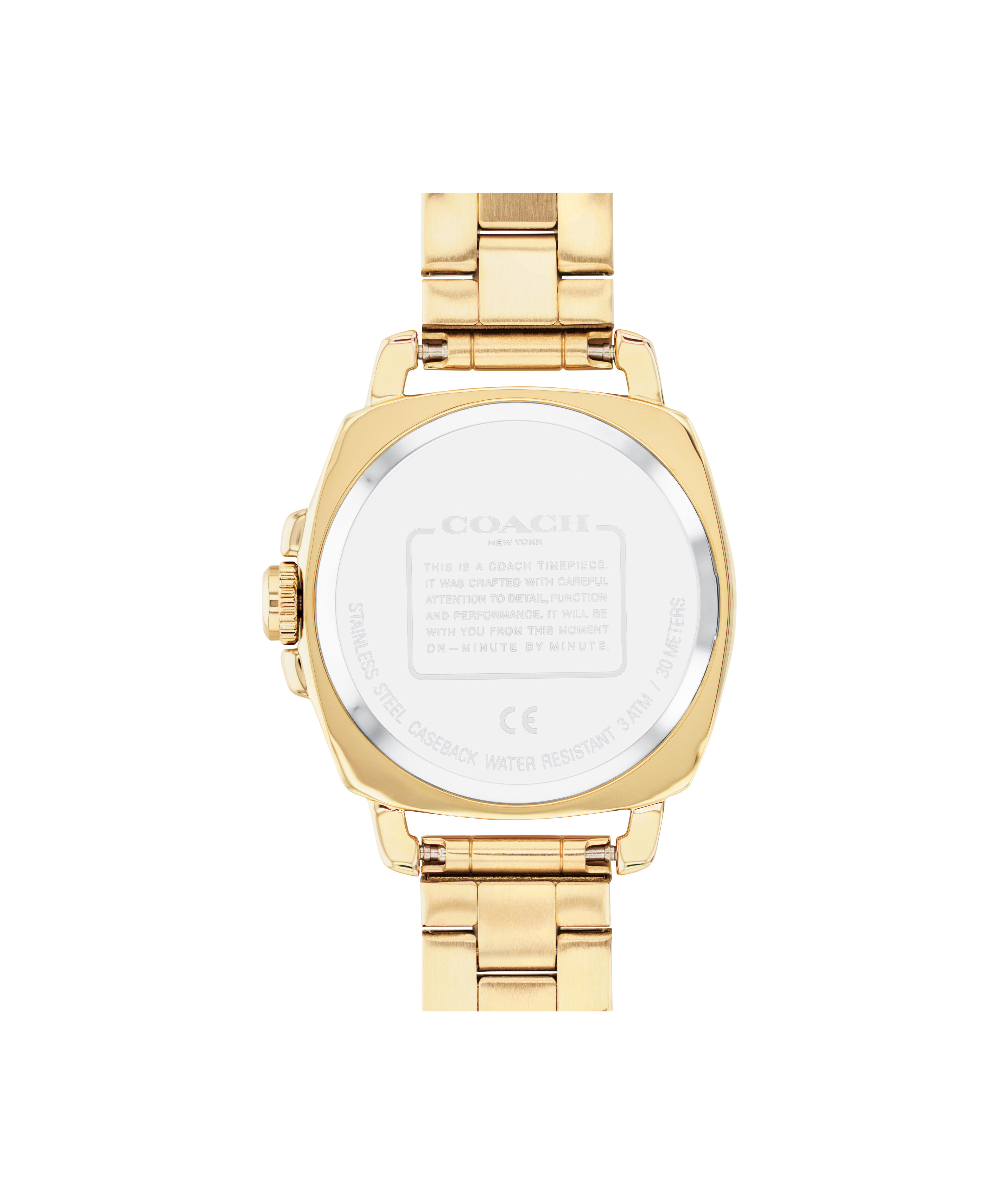 Coach Gold Boyfriend Crystal Women's Watch, 34mm | Movado