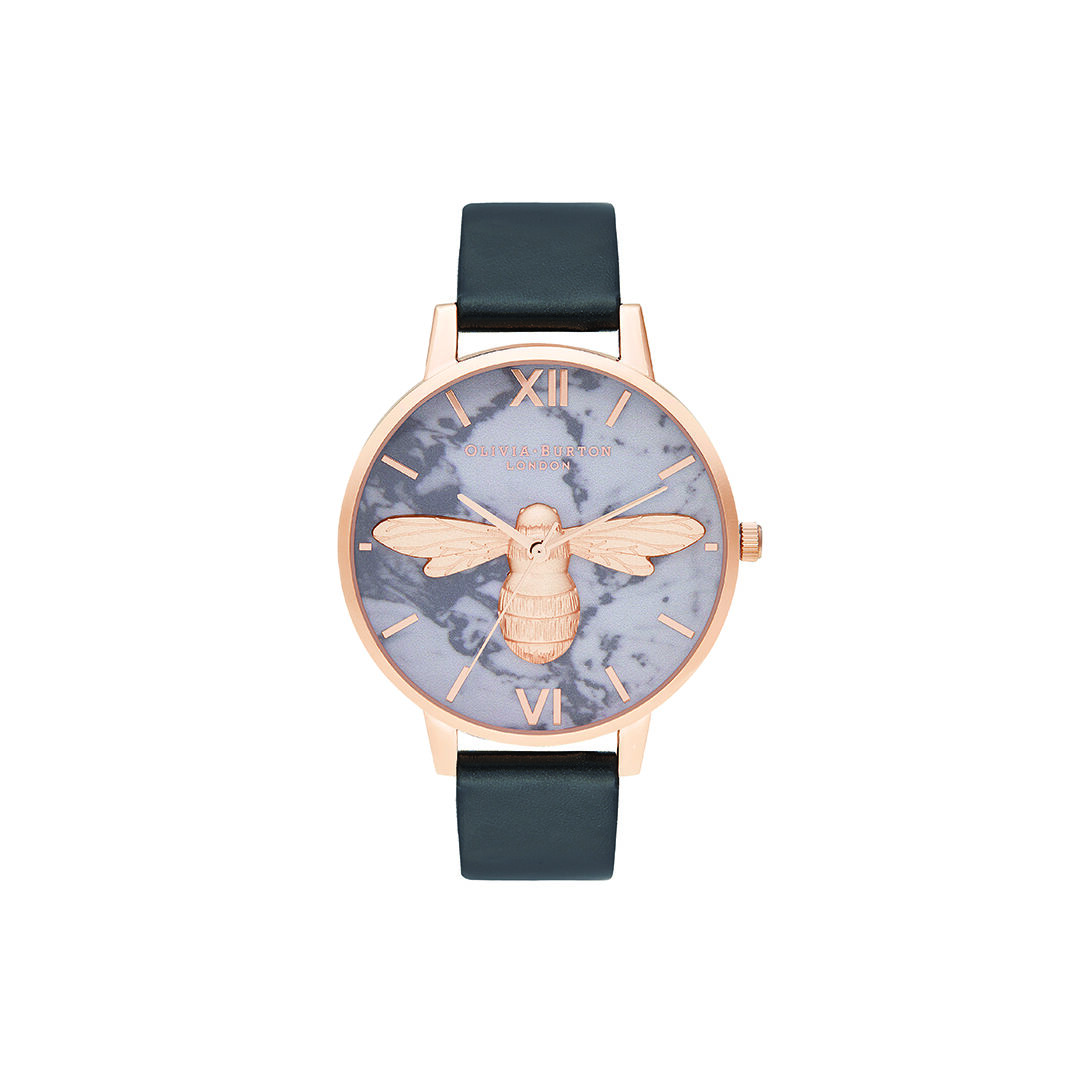 Olivia burton hotsell black bee watch