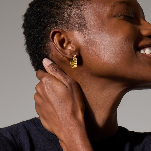 Textured Hoop Women's Earrings