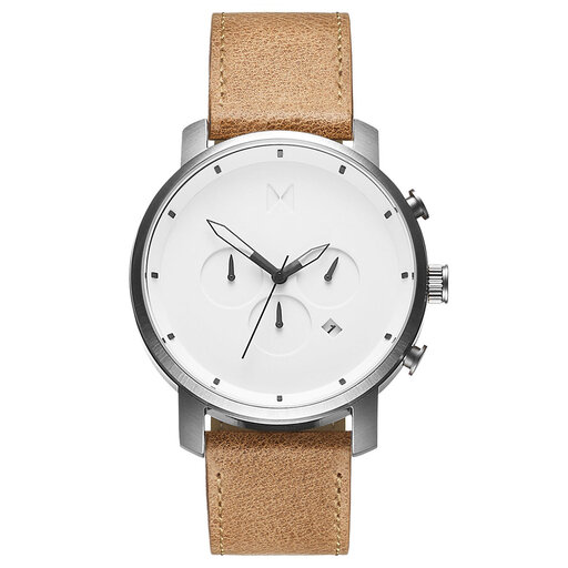 White Caramel Chronograph Men's Watch, 45mm