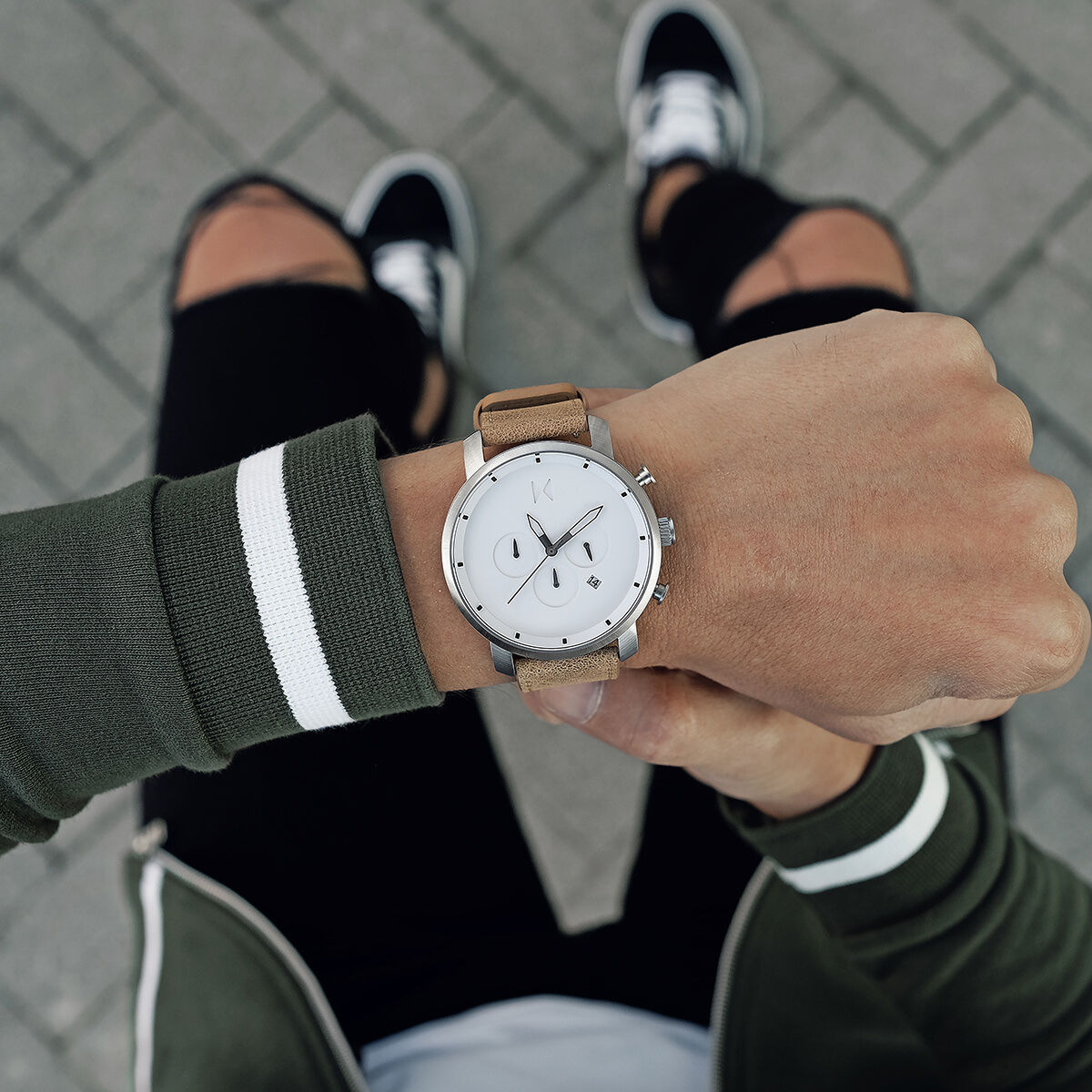 Chrono White Caramel Chrono Men s Watch Collection MVMT