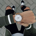 White Caramel Chronograph Men's Watch, 45mm