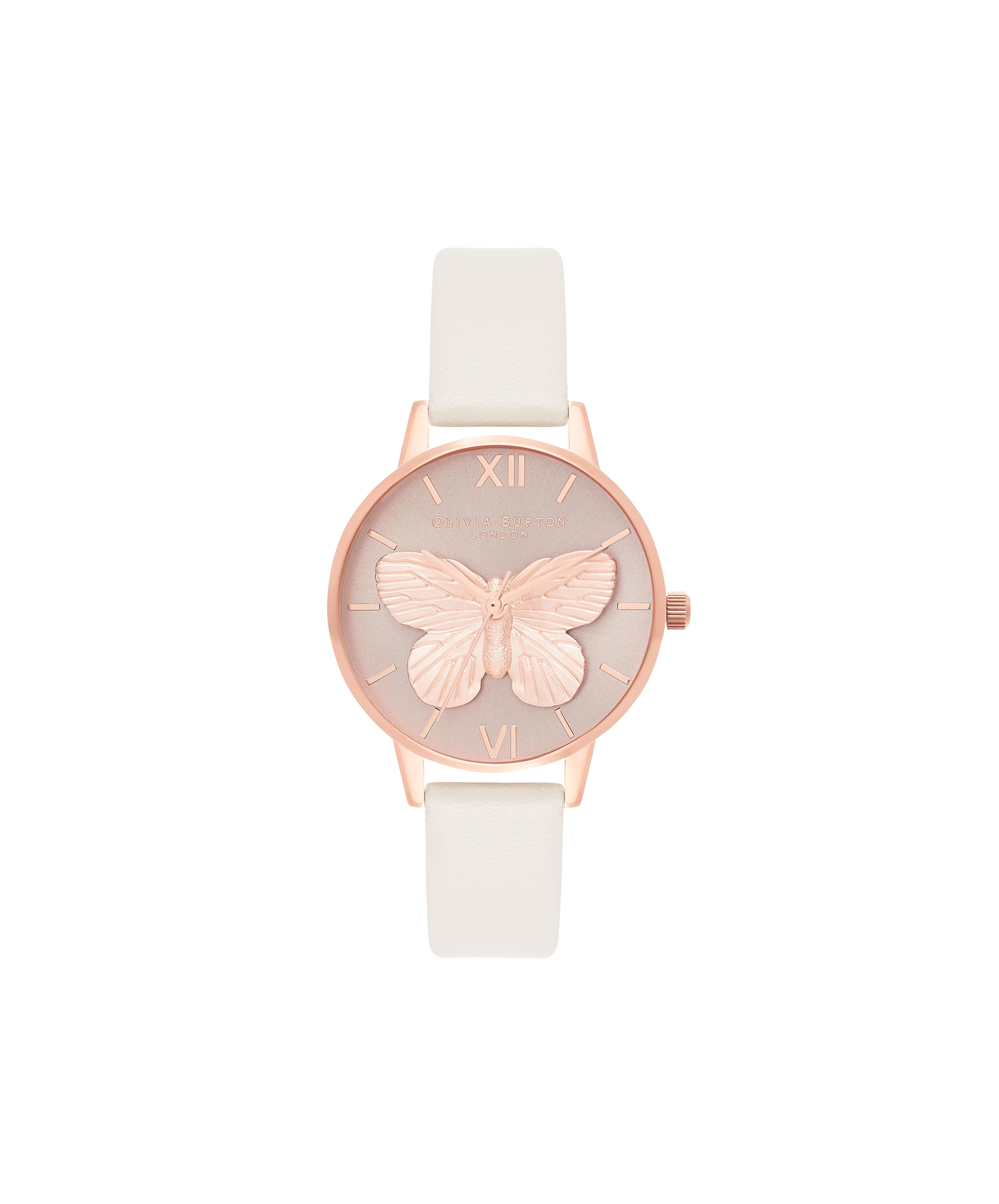 Ladies 3D Butterfly Blush Rose Gold Olivia Burton London