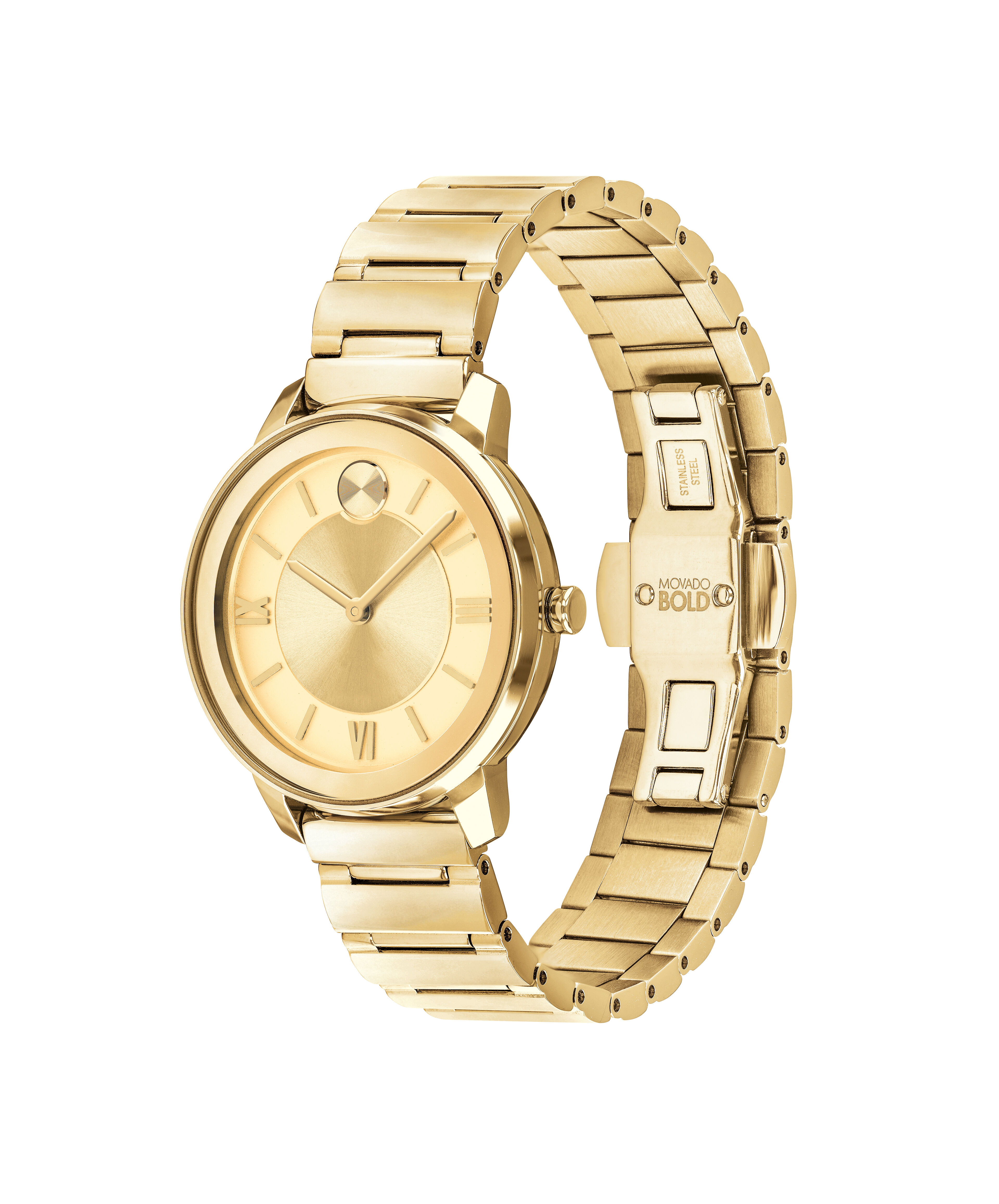 Movado Movado Company Store Movado Trend gold watch with gold dial accents and bracelet