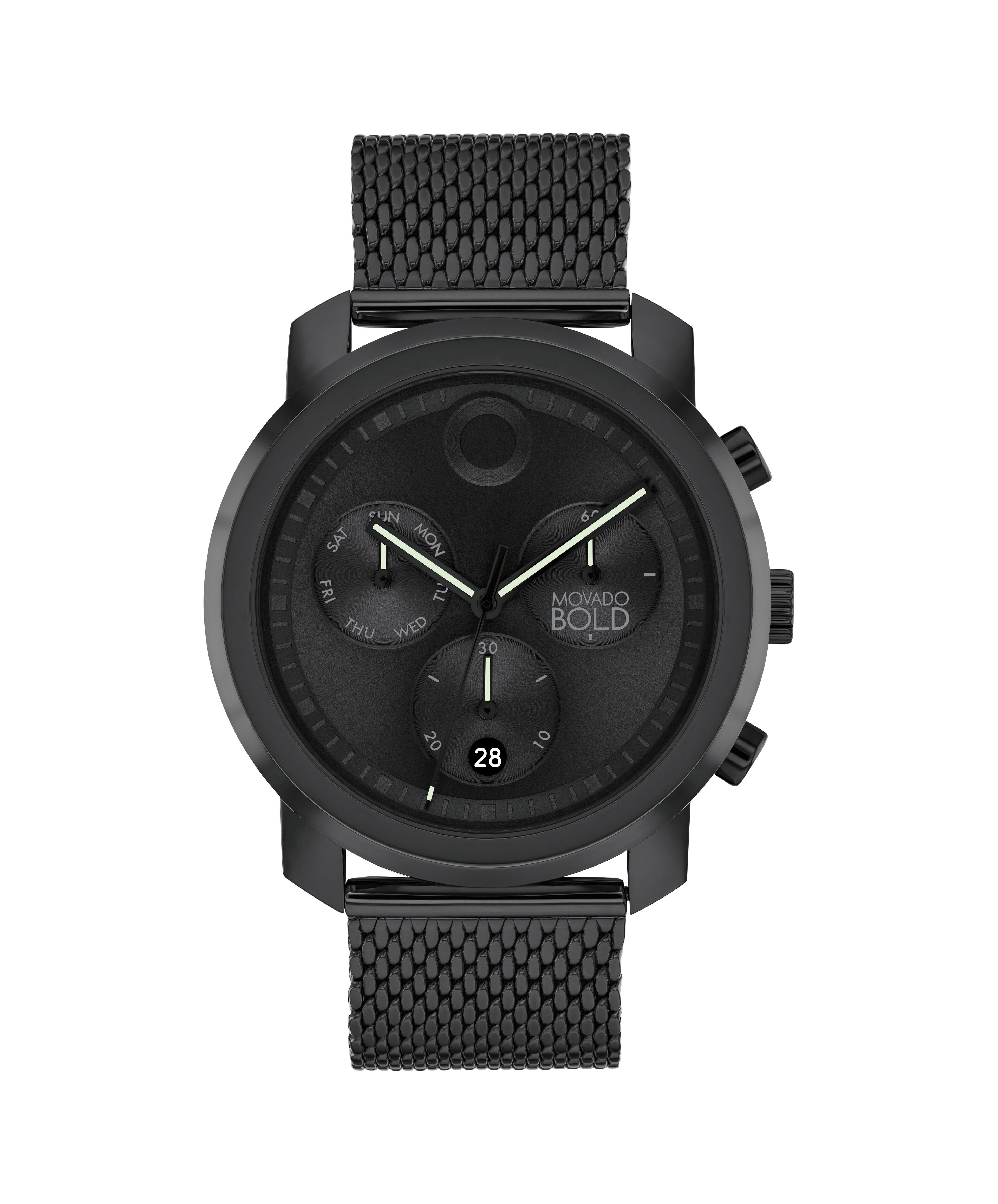 Movado bold chronograph black discount