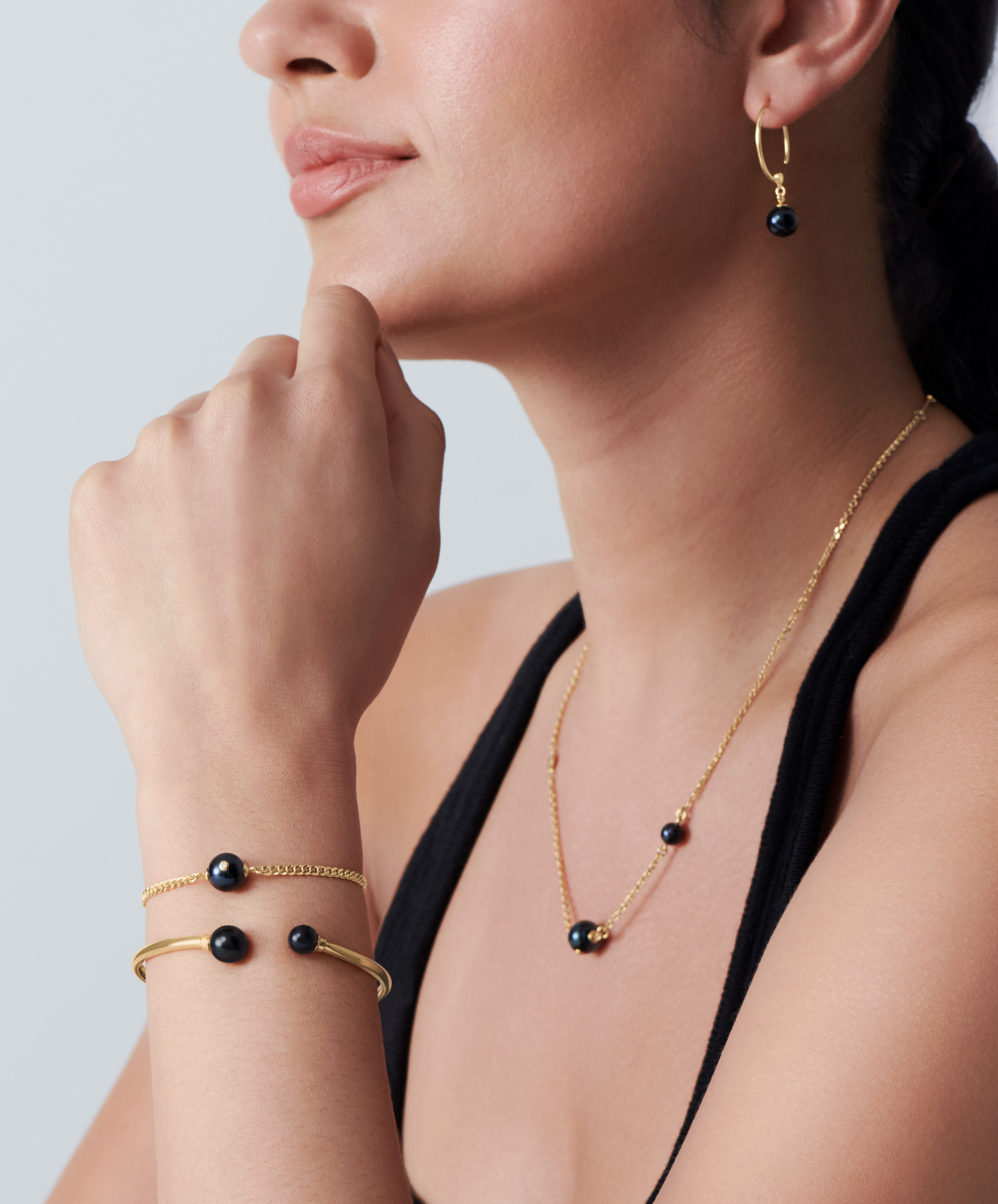 Black pearl outlet gold bracelet