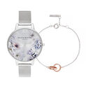 Sunlight Florals Women's Watch & Bracelet Gift Set, 38mm