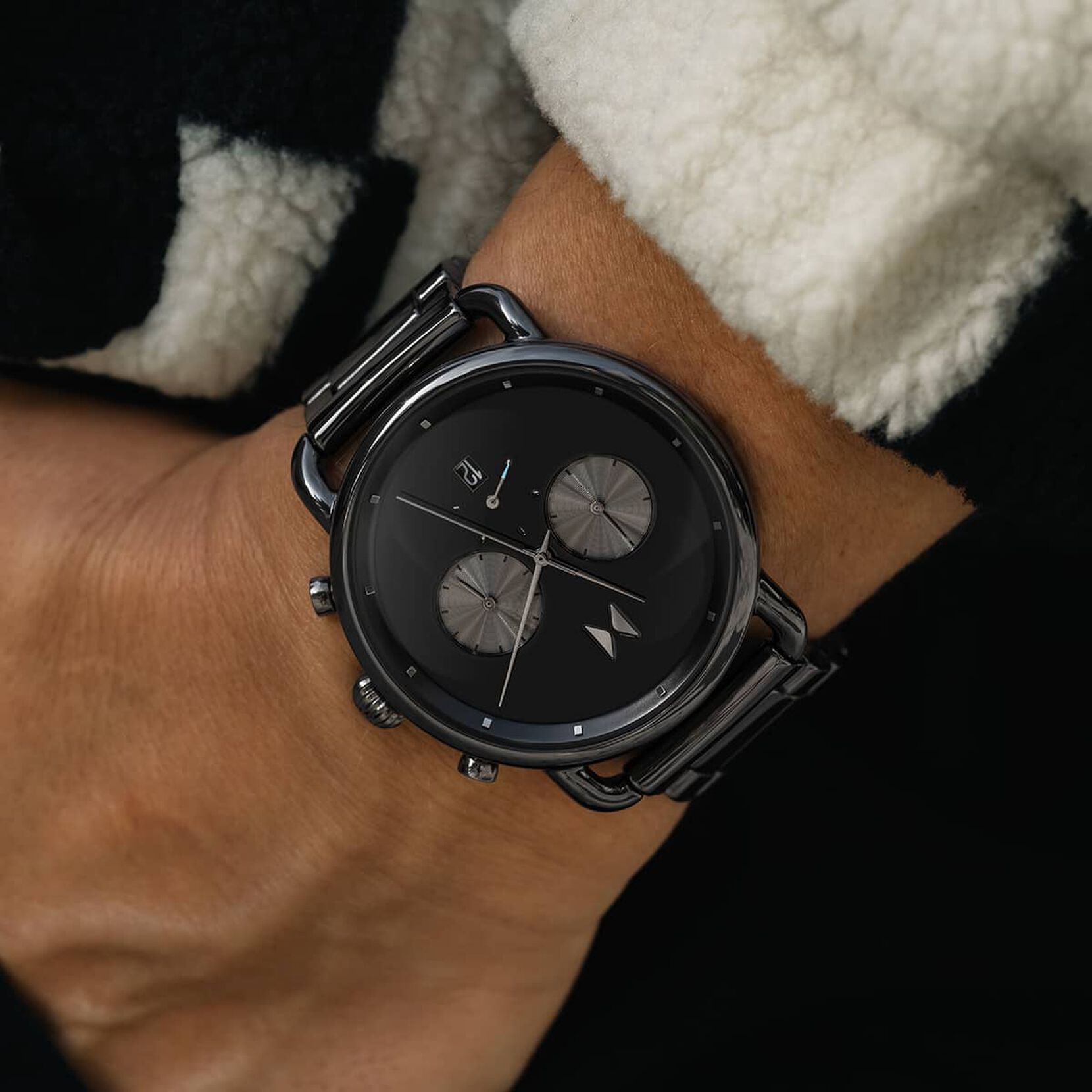 Blacktop Ceramic Men's Watch, 47mm