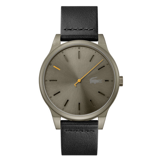 Lacoste | Movado Company Store|Kyoto Men's 43 mm black leather strap watch