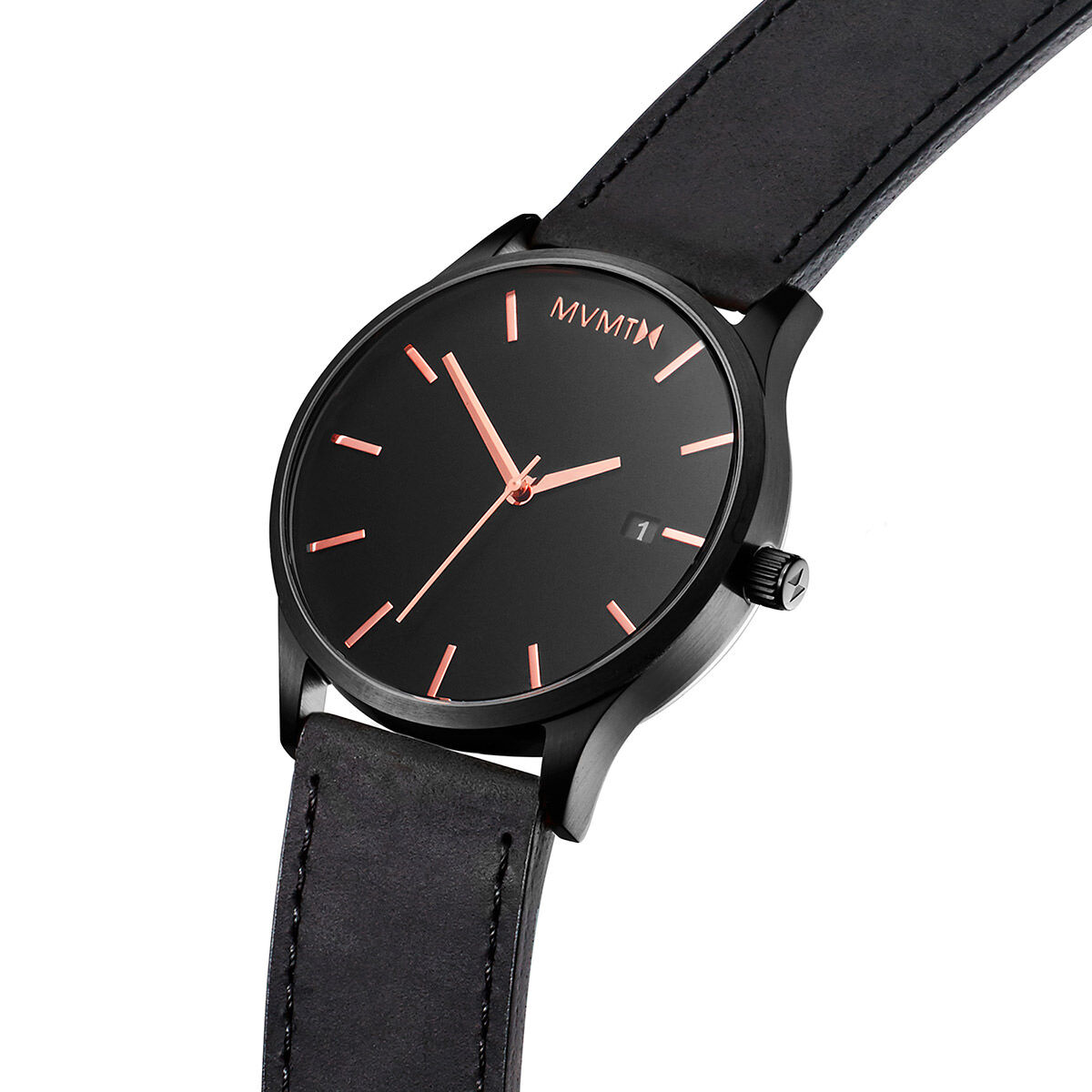 Classic Black Rose Leather Classic Men s Watch Collection MVMT