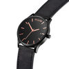 Black Rose Leather Men's Watch, 45mm