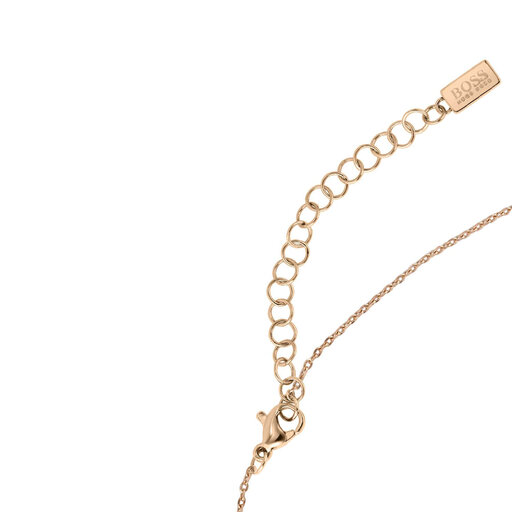 BOSS Ladies Signature Carnation Gold Plated Necklace