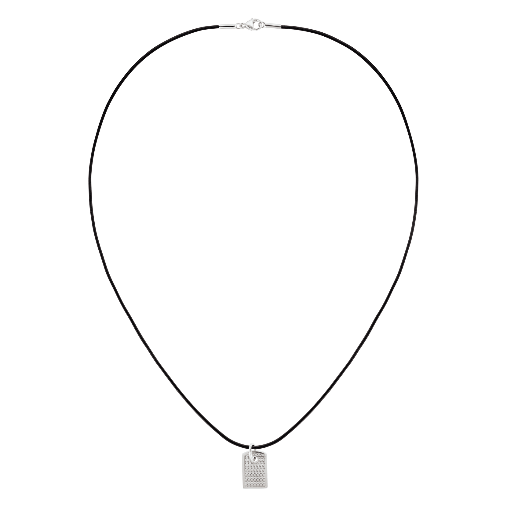 Micro Tag on Cord Men's Necklace