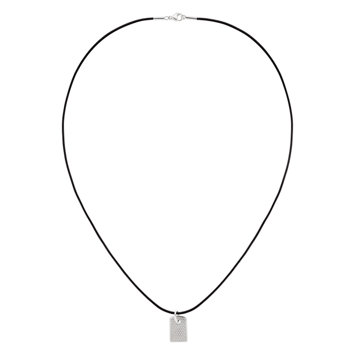 Micro Tag on Cord Men's Necklace