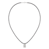 Micro Tag on Cord Men's Necklace