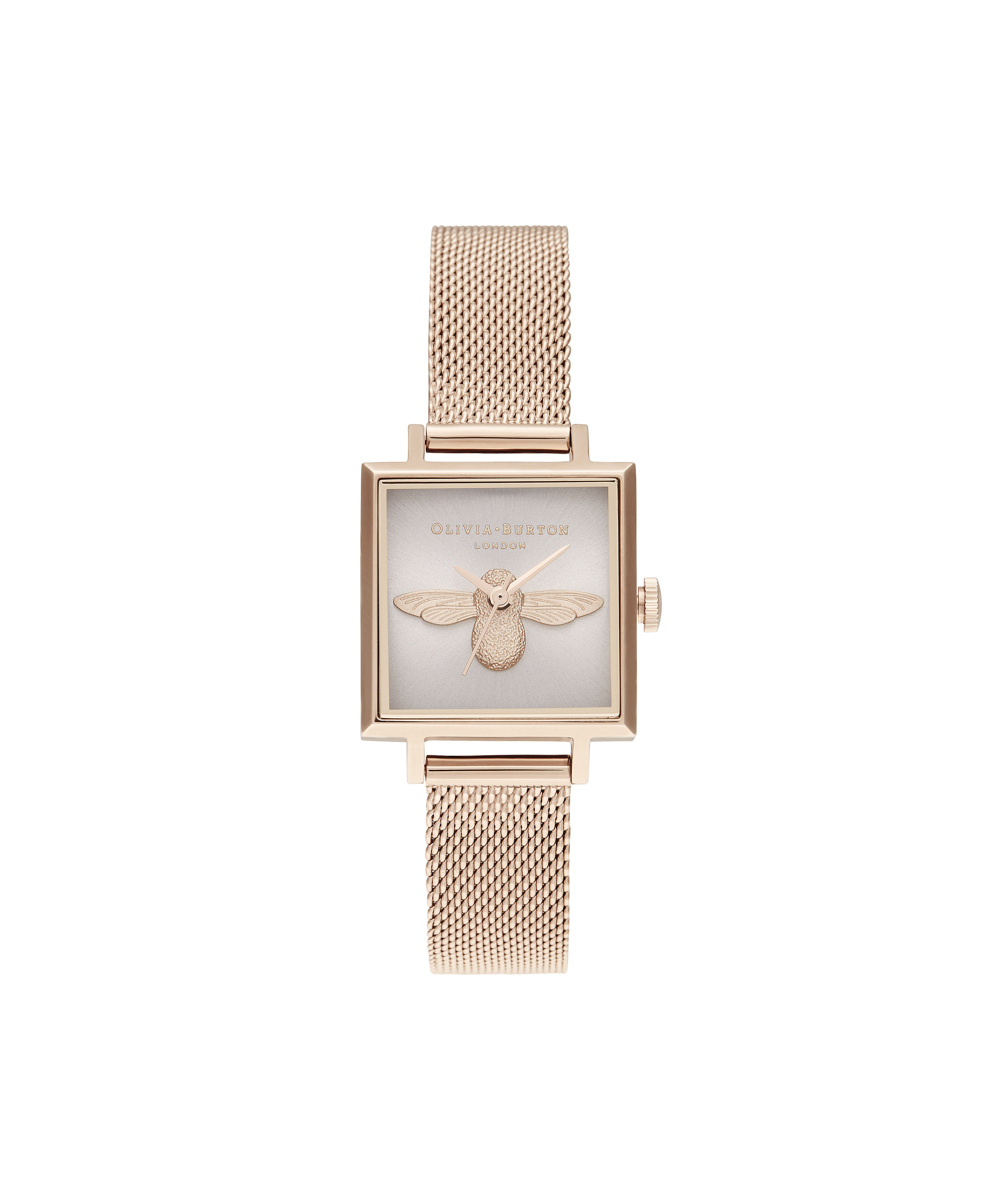 Square Dial Blush Sunray Pale Rose Gold Olivia Burton London
