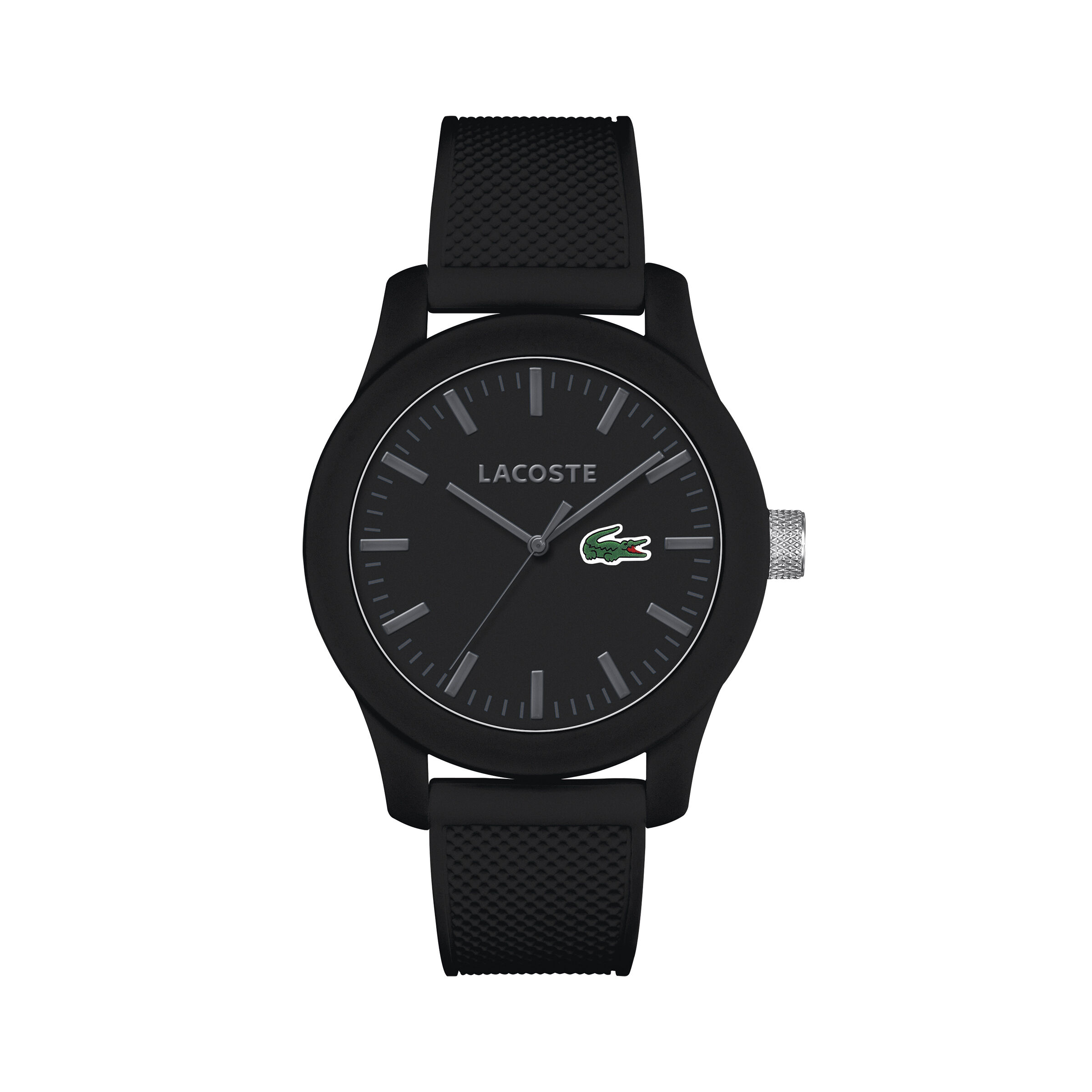 Mens black lacoste watch clearance