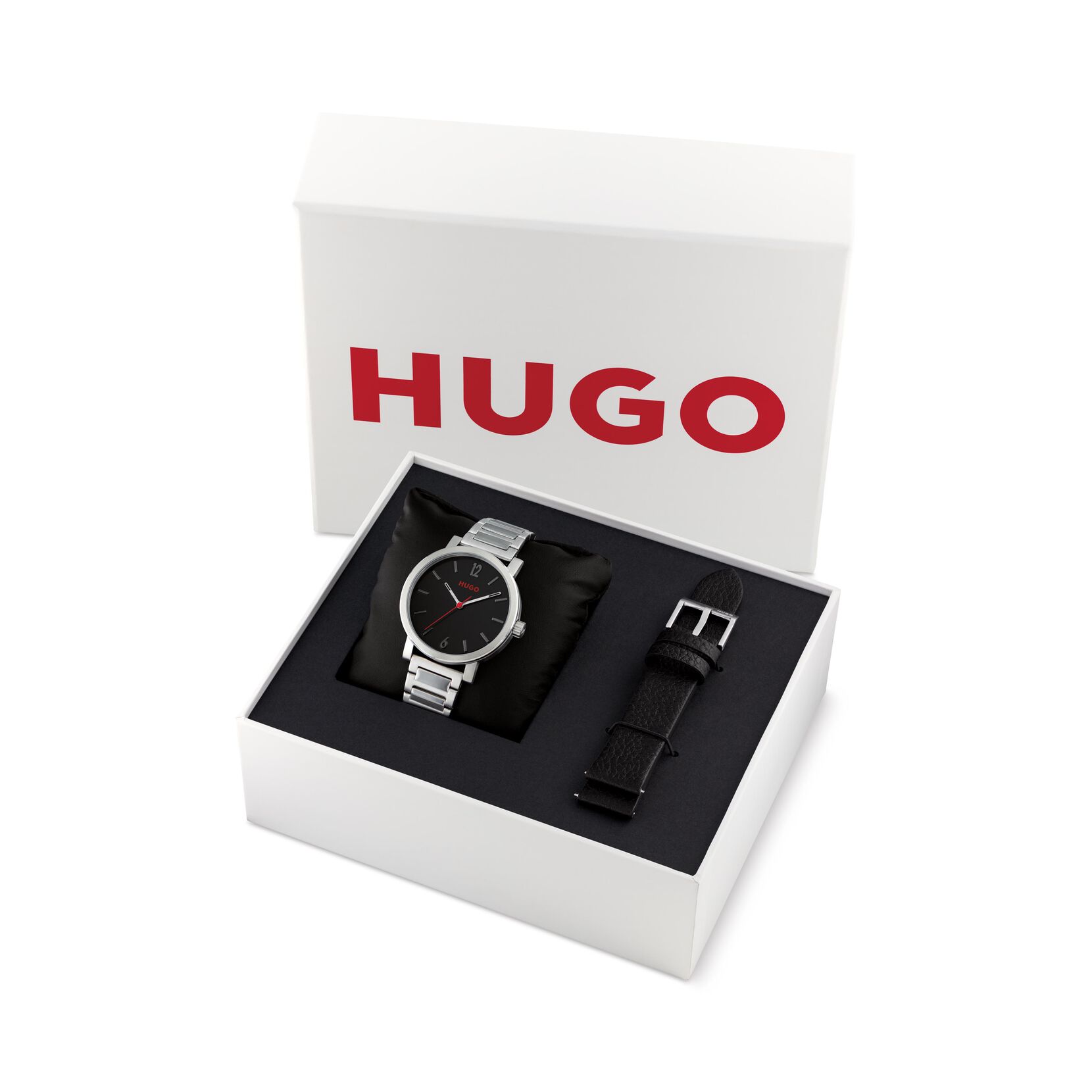 #Rase Men's Watch & Interchangeable Strap Gift Set, 42mm