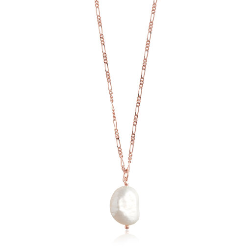 Rose Gold Pearl Pendant Necklace